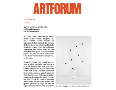Margaret Lee in Artforum