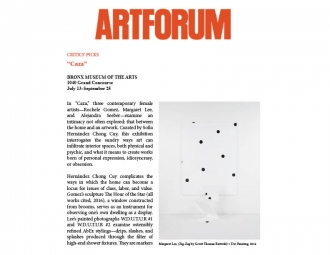 Margaret Lee in Artforum