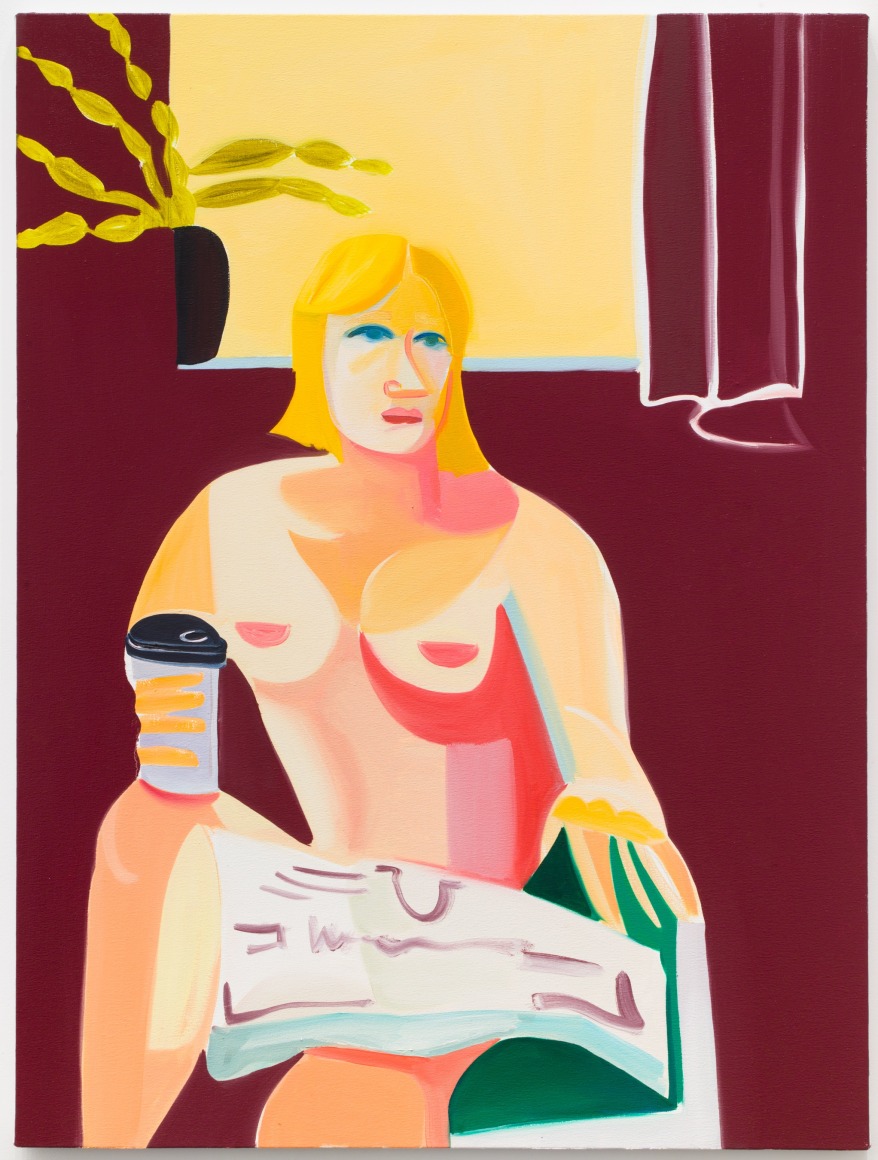 Closeup view of 'Girl Reading the Paper'