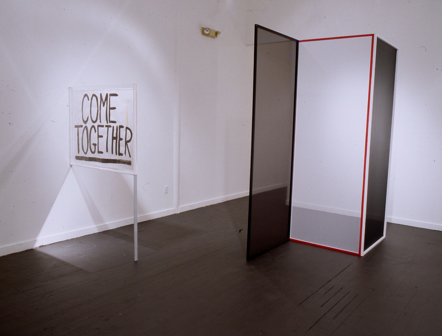 artist made sign with glass prism