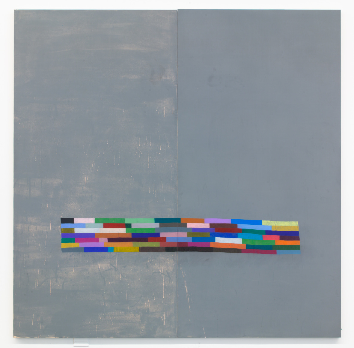 Untitled, 2017, Latex paint, pencil and crayon on wood, 96 x 96 inches