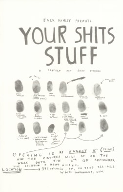 Fingerprints lined up in rows 
