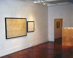Install view of large monochrome works