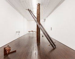 Jeff Williams, large pilings centered in gallery