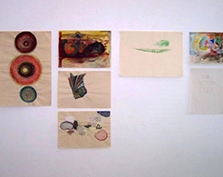 Installation view of ink works