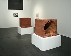 Clay tunnel sculpture, installation view