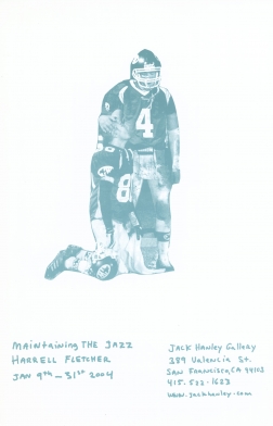 Blue image of two football players embracing