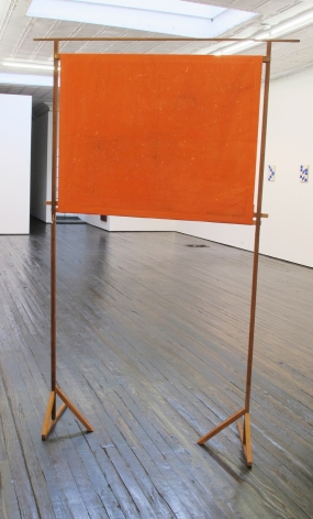 Orange blackboard sculpture