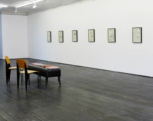 Installation view of George Carlson exhibition 