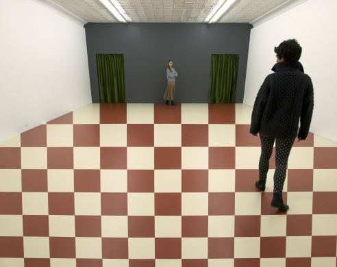 Meredith James, optical illusion floor piece