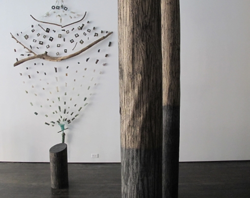Marie Lorenz, wooden forest sculptures 