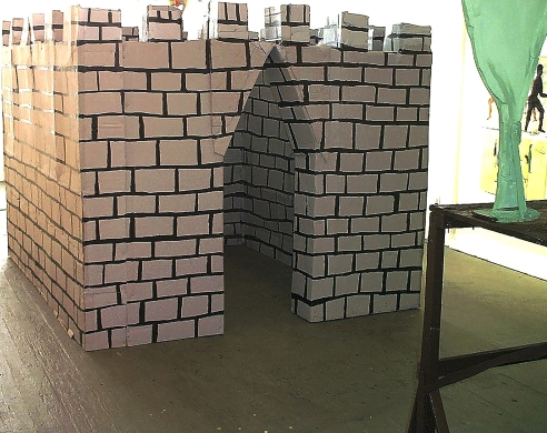 artist made paper castle