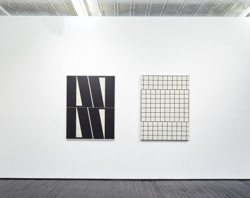 Alain Biltereyst abstract works on gallery walls