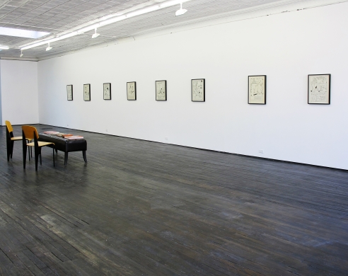 Installation view of George Carlson exhibition 